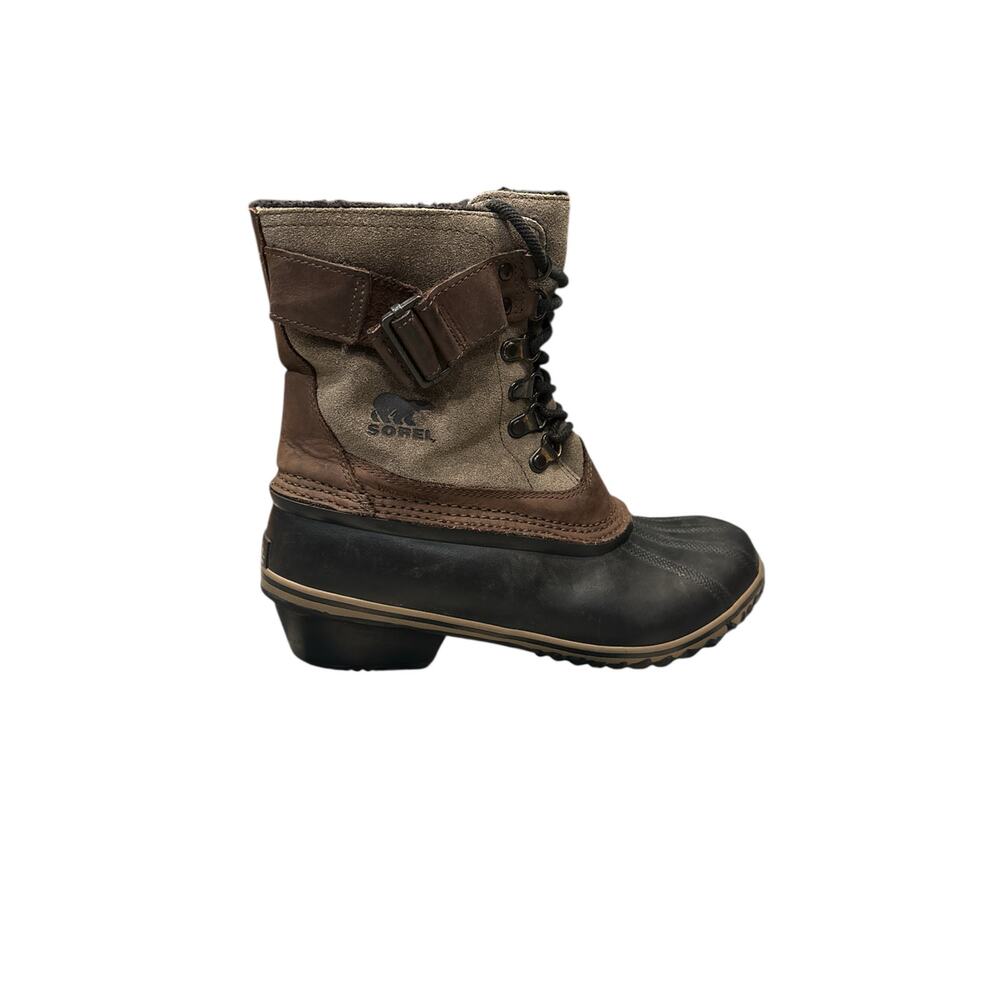 Sorel winter fancy lace waterproof lace up duck boots women’s 8. NL2125-213